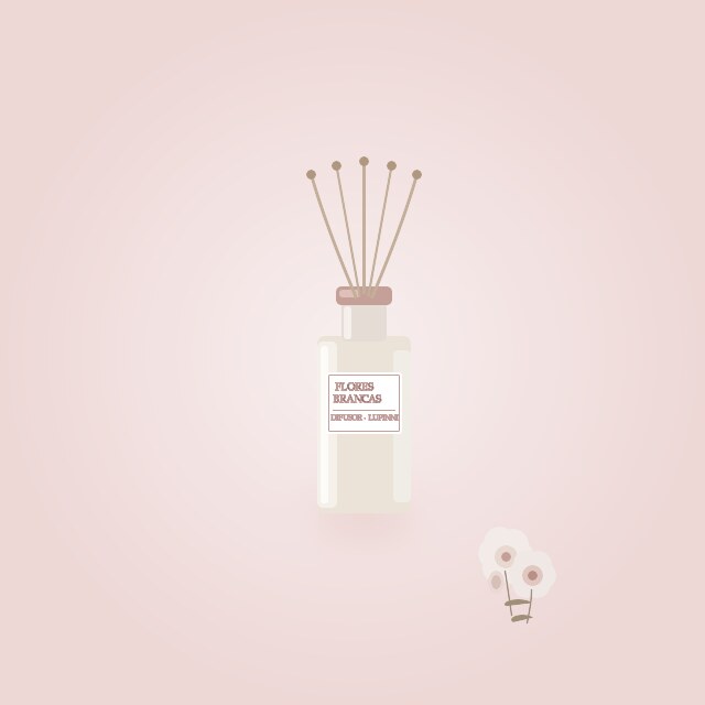 Difusor Flores Brancas